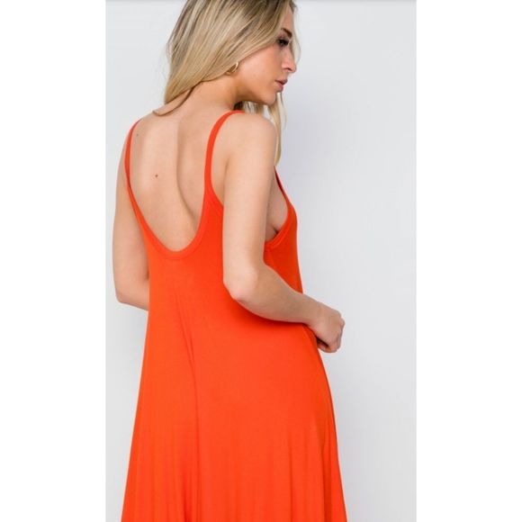 Orange Red Baggy Jumpsuit - Picture 4 of 4